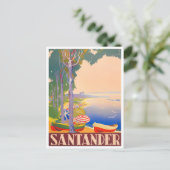 Santander Spanje vintage Briefkaart (Staand voorkant)