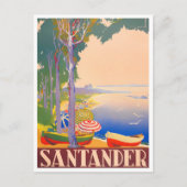 Santander Spanje vintage Briefkaart (Voorkant)