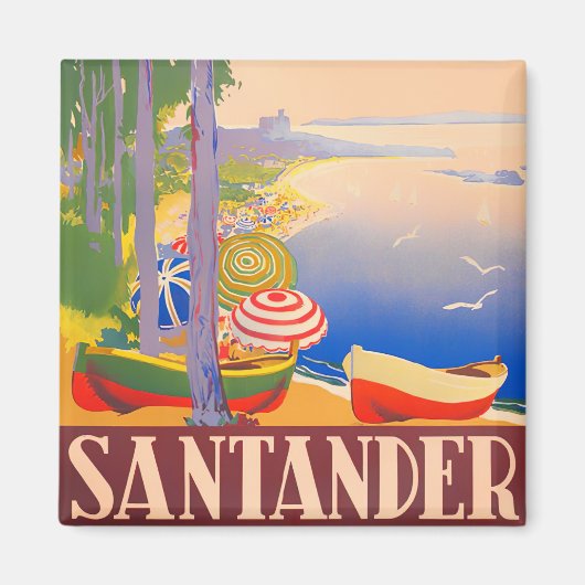 Santander Spanje vintage Magneet (Voorkant)