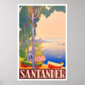 Santander Spanje vintage Poster (Voorkant)