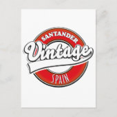 Santander Spanje vintage stijl logo Briefkaart (Voorkant)