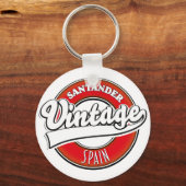 Santander Spanje vintage stijl logo Sleutelhanger (Voorkant)