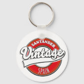 Santander Spanje vintage stijl logo Sleutelhanger (Voorkant)
