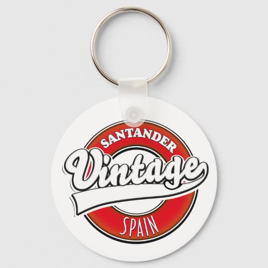 Santander Spanje vintage stijl logo Sleutelhanger (Voorkant)