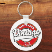 Santander Spanje vintage stijl logo Sleutelhanger (Achterkant)