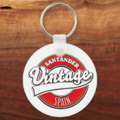 Santander Spanje vintage stijl logo Sleutelhanger (Voorkant)