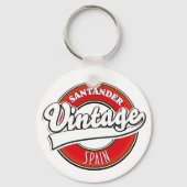 Santander Spanje vintage stijl logo Sleutelhanger (Achterkant)