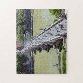 Sant'Angelo bridge aerial uitzicht - Rome, Italië Legpuzzel (Verticaal)