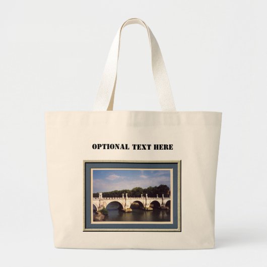 Sant'Angelo Bridge Rome omgeven Grote Tote Bag (Voorkant)
