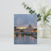 Sant'Angelo brug Saint Peter Basilica Rome Italië Briefkaart (Staand voorkant)