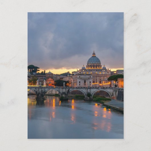 Sant'Angelo brug Saint Peter Basilica Rome Italië Briefkaart (Voorkant)