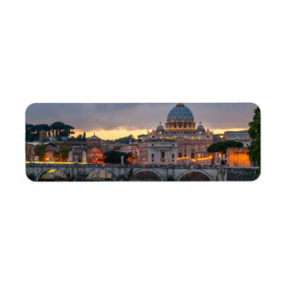 Sant'Angelo brug Saint Peter Basilica Rome Italië Etiket