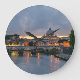 Sant'Angelo brug Saint Peter Basilica Rome Italië Grote Klok