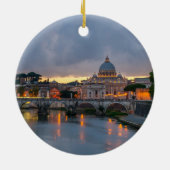 Sant'Angelo brug Saint Peter Basilica Rome Italië Keramisch Ornament (Achterkant)