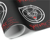 Santanist Pentagram kerstontwerp Cadeaupapier (Rol Hoek)