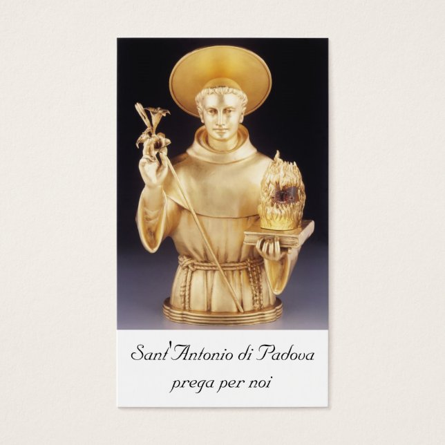 Sant'Antonio santino - st Anthony holy card Visitekaartjes (Voorkant)