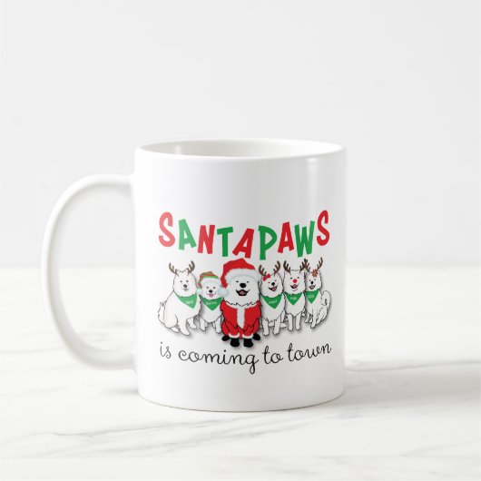 Santapaws komt naar de stad koffiemok (Links)