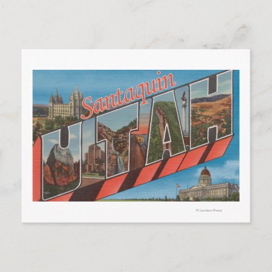 Santaquin, Utah - de Grote Scènes van de Brief Feestdagenkaart (Voorkant)
