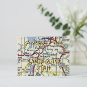 Santaquin Utah Vintage Briefkaart (Staand voorkant)