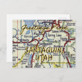 Santaquin Utah Vintage Briefkaart (Voorkant / Achterkant)