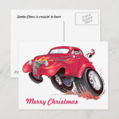 Santa's 39 Chevy briefkaart (Voorkant / Achterkant)