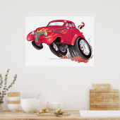 Santa's 39 Chevy-poster Poster (Keuken)