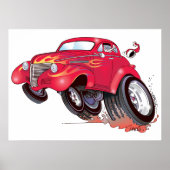 Santa's 39 Chevy-poster Poster (Voorkant)