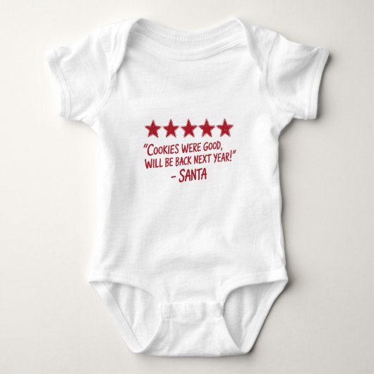 Santa's 5-sterrenbeoordeling - Kerstontwerp Romper (Voorkant)