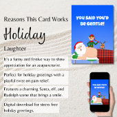 Santa's Acupunctuur Afspraak Kerstmis Feestdagen Kaart