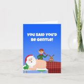 Santa's Acupunctuur Afspraak Kerstmis Feestdagen Kaart (Voorkant)