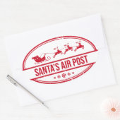 Santa's Air Post Logo Ovale Sticker (Envelop)