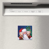 Santa's Airedale Terriers met Kerstmis Magneet (Insitu (Vaatwasser))