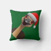 Santa's Aussie Helper - Kute Kerstmis Emu Kussen (Achterkant)