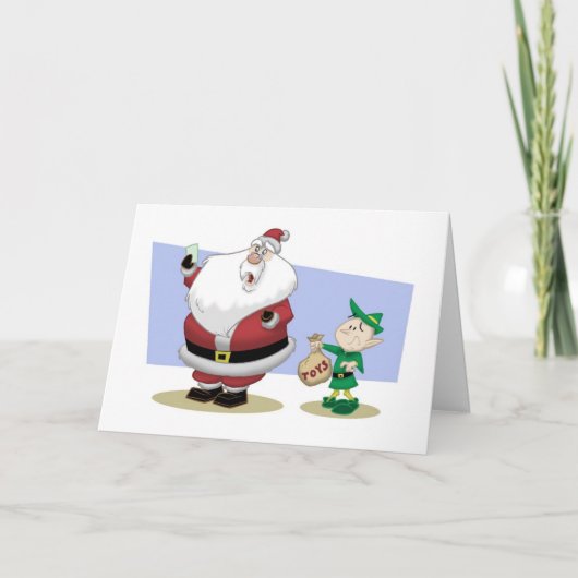 Santa's Bad Year Christmas Kaart (Voorkant)