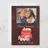 Santa's Bag Voeg Kaart met kerstfoto's toe (Voorkant)