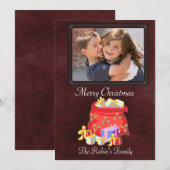 Santa's Bag Voeg Kaart met kerstfoto's toe (Voorkant / Achterkant)