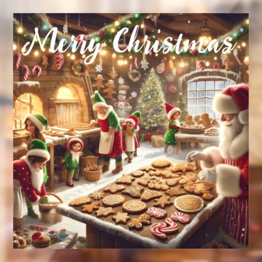 Santas Bake Shop Raamsticker (Vel 2)