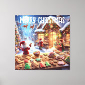 Santa's Bakery Canvas Afdruk (Voorkant)