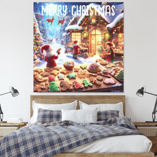 Santa's Bakery Canvas Afdruk (Insitu (Slaapkamer))