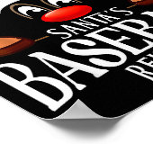 Santa's Baseball Reindeer Funny Xmas Matching Pjs  Poster (Hoek)