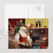 Santas Basenji Feestdagenkaart (Voorkant / Achterkant)