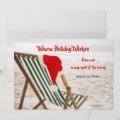 Santa's Beach Chair Vakantie Groeten Kaart (Voorkant / Achterkant)