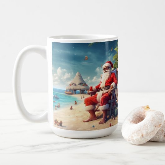 Santas Beach Getaway Koffiemok (Met donut)