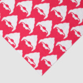 Santa's beards patterned red white Christmas Tissuepapier (Detail)