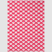 Santa's beards patterned red white Christmas Tissuepapier (Voorkant)