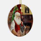 Santa's - Belgische Malinois Keramisch Ornament (Rechts)
