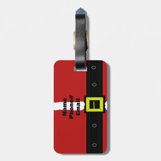 Santas Belt Bagagelabel (Achterkant verticaal)