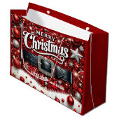 Santa's Belt Groot Cadeauzakje (Voorkant Gekanteld)