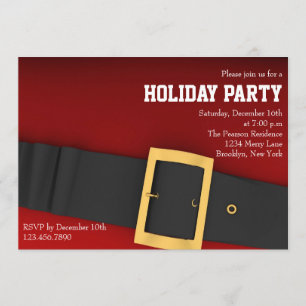 Santa's Belt Holiday Party Uitnodiging