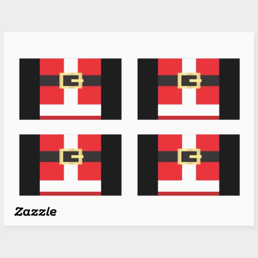 Santas Belt Rechthoekige Sticker (Vel)